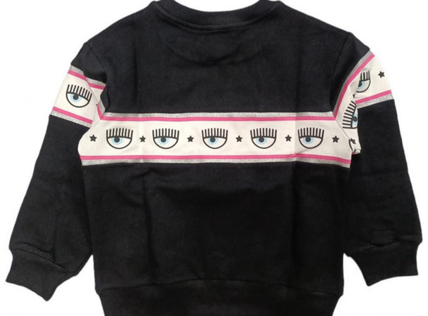 CHIARA FERRAGNI Chiara Ferragni - Felpa Nera Maxilogomania 0050 510608 0250 da bambino