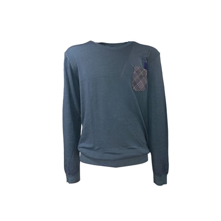 BOB Bob - Girocollo Maglia Lana Petrolio LEITH22 da uomo