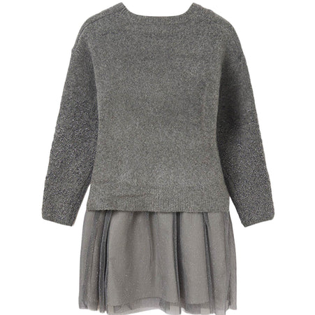MAYORAL Mayoral - Vestito Grigio 094 Combinato Tricot 7936 da bambino