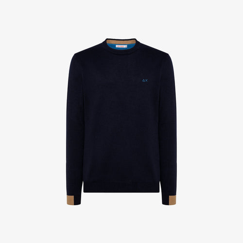 SUN68 Sun68 - Round Solid Color 07 Navy Blue K41134 da uomo