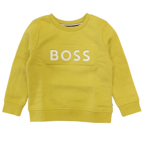 BOSS Boss - Felpa Lime 616 J25M51 da bambino