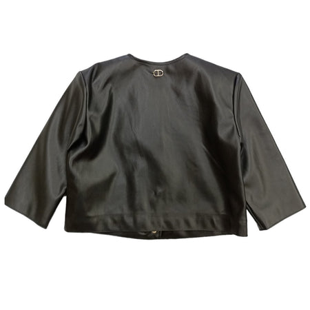 TWINSET Twinset - Giacca Nera 00006 Ecopelle 231GJ2Q20 da bambino