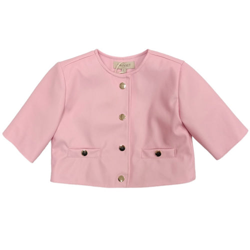 TWINSET Twinset - Giacca Rosa 10375 Ecopelle 231GJ2Q20 da bambino