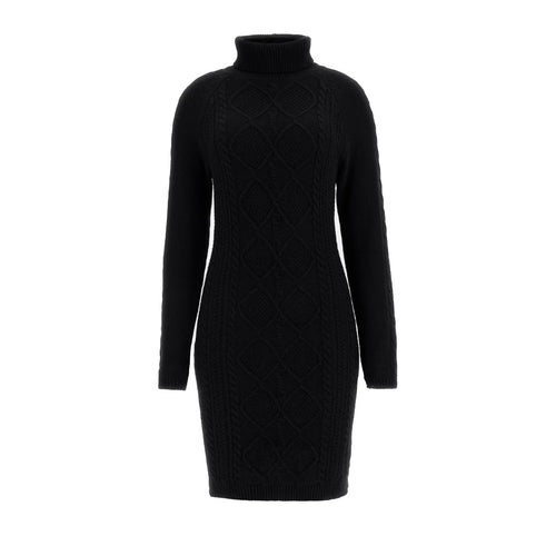 GUESS Guess - Elisabeth Dress Sweater Jblk Jet Black A996 W2BK35 Z2WJ0 da donna