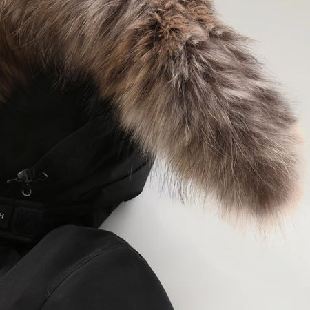 Woolrich - Ut0001 Arctic Detachable Fur Parka Blk WWOU0540FR da donna