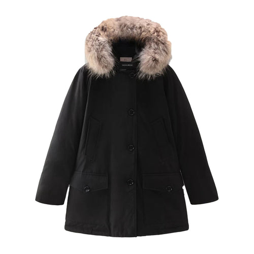 Woolrich - Ut0001 Arctic Detachable Fur Parka Blk WWOU0540FR da donna