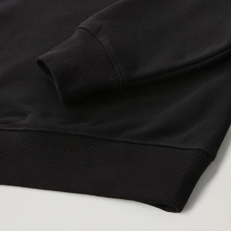 Woolrich - Ut3164 Logo Fleece Sweat. 100 Black WWSW0088FR da donna