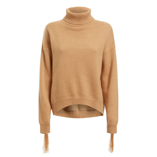 GUESS Guess - Leonie Roll Neck Ls Sweater G197 Khaki Tan W2BR32 Z2WX0 da donna
