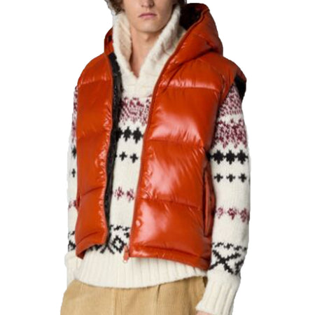 SAVE THE DUCK Save The Duck - Luck15 Dexter Gilet Capp. 70025 Maple Orange D80296M da uomo