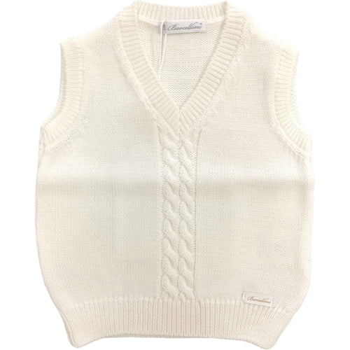 BARCELLINO Barcellino - Gilet In Filo Bianco 105425 da bambino