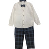 BARCELLINO Barcellino - Completo 3 Pz. Bia/blu Quadri Pantalone 105406L da bambino