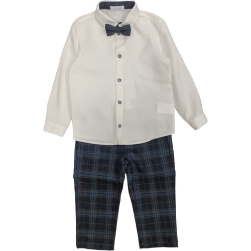 BARCELLINO Barcellino - Completo 3 Pz. Bia/blu Quadri Pantalone 105406L da bambino