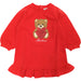 moschino Moschino - Abito Rosso 50109 Orso Cuore Glitter MDV0AP LDA14 da bambino
