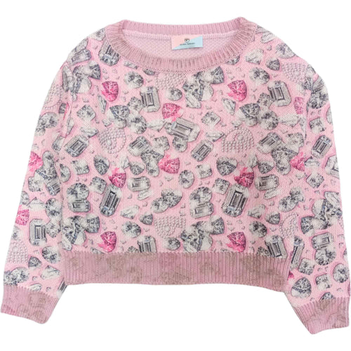 CHIARA FERRAGNI Chiara Ferragni - Maglione Lana 090f A Fantasia Rosa 59B606 2053 da bambino