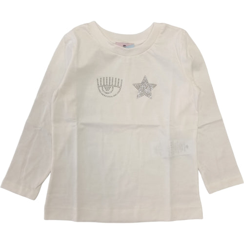 CHIARA FERRAGNI Chiara Ferragni - T-shirt Panna 0001 Iconic 51B620 2206 da bambino