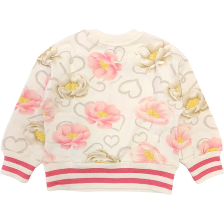 MONNALISA Monnalisa - Felpa Panna Fiori 0002 St. Anemoni 19B601 2018 da bambino