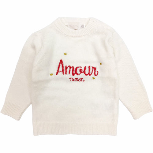 NANAN Nanan - Maglia Panna/rosso Amour I23529 da bambino