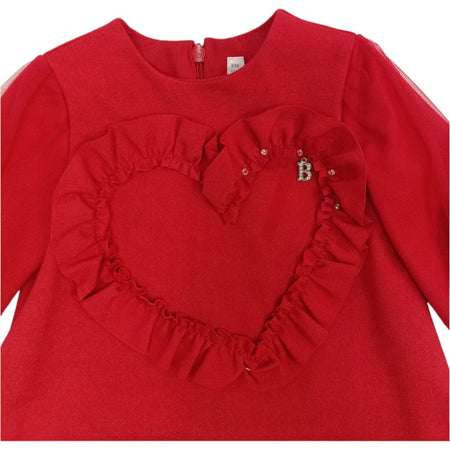 BARCELLINO Barcellino - Vestito Rosso C/cuore E Rouches 105219 da bambino