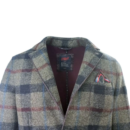 BOB Bob - Giacca Monopetto Grigio Blu A23CHALK378 T378 da uomo