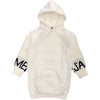 J'AIME' J'aime' - Maxifelpa Bianca C/cappuccio 4609G-MI da donna
