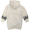 J'AIME' J'aime' - Maxifelpa Bianca C/cappuccio 4609G-MI da donna