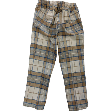 EMANUEL PRIS Emanuel Pris - Pantalone Panna/beige/azzurro A Quadri EPT6153B da bambino