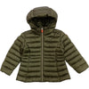 SAVE THE DUCK Save The Duck - Giubbotto Maggy Verde 50056 Lungo C/cappuccio J47300G IRIS17 da bambino