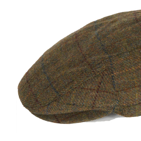 BARBOUR Barbour - Cairn Flat Cap Ol34 Olive Blue Red MHA0706 da uomo