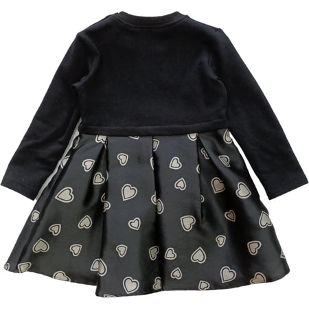 moschino Moschino - Abito Nero 82628 Cuori MDV0AU N0Z82 da bambino