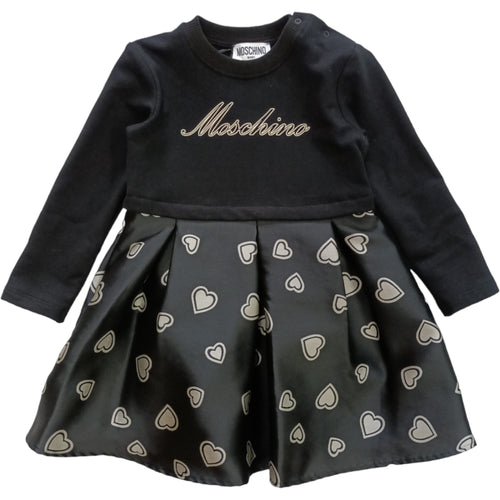 moschino Moschino - Abito Nero 82628 Cuori MDV0AU N0Z82 da bambino