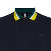SUN68 Sun68 - Polo Collar Multistripes 07 Navy Blue A33126 da uomo