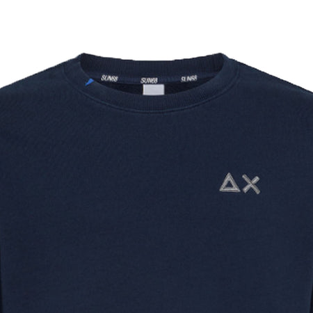 SUN68 Sun68 - Round Neck Basic 07 Navy Blue F33106 da uomo