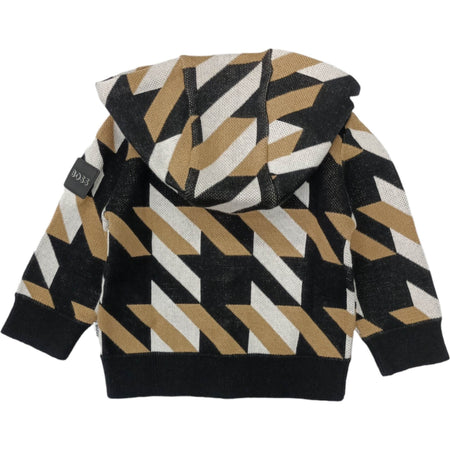 BOSS Boss - Cardigan M13 Nero/beige Fantasia J05A41 da bambino