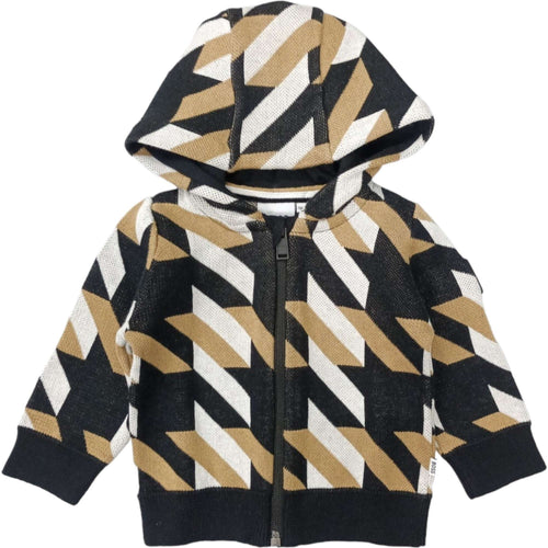 BOSS Boss - Cardigan M13 Nero/beige Fantasia J05A41 da bambino