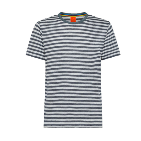 SUN68 BEACH Sun68 Beach - T-shirt Stripes 0199 Bianco/inchiostro T33147 da uomo
