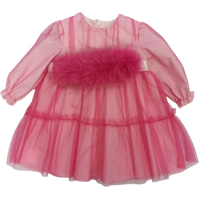 BARCELLINO Barcellino - Vestito Fuxia C/cintura Volpe 106503 da bambino