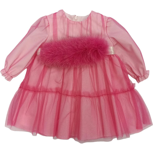 BARCELLINO Barcellino - Vestito Fuxia C/cintura Volpe 106503 da bambino