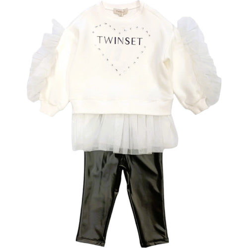 TWINSET Twinset - Completo 2 Pz. Bianco/nero 2866 232GJ2174 da bambino