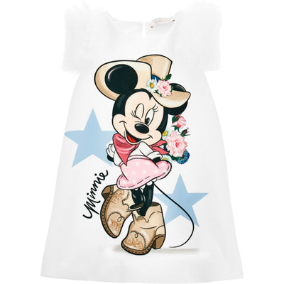 MONNALISA Monnalisa - Abito Bianco Maxistamp/minnie 11C906 3312 da bambino
