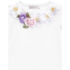 MONNALISA Monnalisa - T-shirt Bianca Fiori 0099 11C630 3201 da bambino