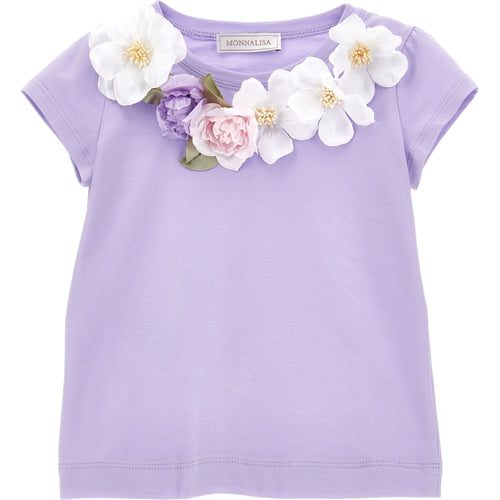 MONNALISA Monnalisa - T-shirt Glicine 0065 Fiori 11C630 3201 da bambino