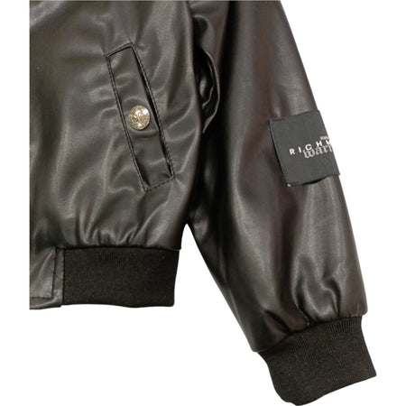 RICHMOND Richmond - Giubbino Bomber Nero Ecopelle RBP24154GBHB da bambino