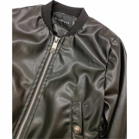 RICHMOND Richmond - Giubbino Bomber Nero Ecopelle RBP24154GBHB da bambino