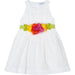 MAYORAL Mayoral - Vestito 014 Bianco Cinta Fiori 3959 da bambino