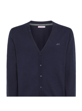 SUN68 Sun68 - Cardigan Navy Blue K43103 da uomo