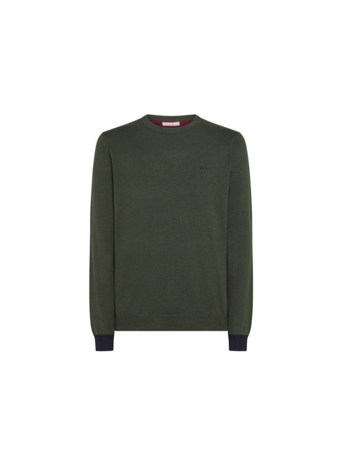 SUN68 Sun68 - Maglione Militare Elbow Contrast K43110 da uomo