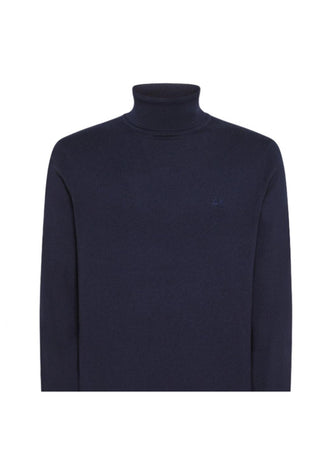 SUN68 Sun68 - Maglione Turtle Navy Blue K43111 da uomo