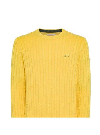 SUN68 Sun68 - Maglione Round Giallo K43141 da uomo