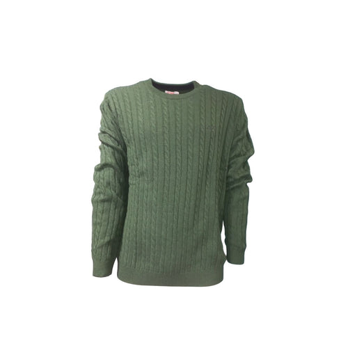 SUN68 Sun68 - Maglione Round Verde Scuro K43141 da uomo