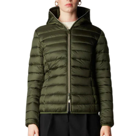 SAVE THE DUCK Save The Duck - Giubbotto Cappuccio Verde D33620W da donna